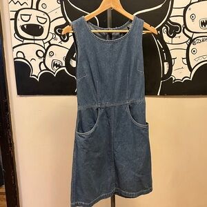 Lizwear Denim Sleeveless Dress with Pockets